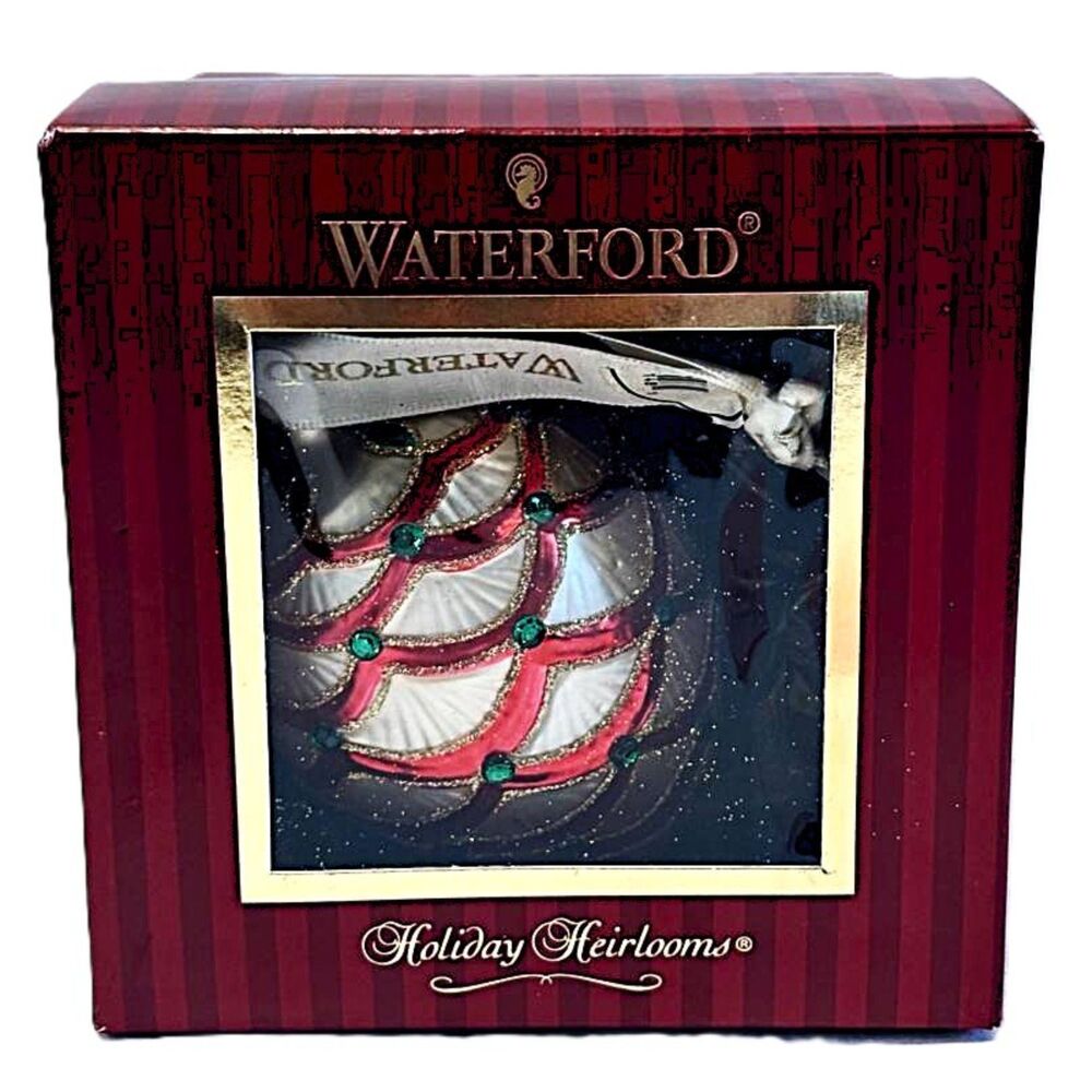 Waterford Holiday Heirlooms Jeweled Pine Cone Ornament 4"H 2005